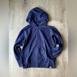 GAP Navy Zipper Up Hoodie Kids Large (10)